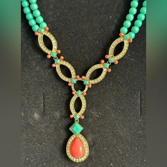 Heidi Daus Coral and Torq Necklace in Excellent condition - Picture 14 of 16